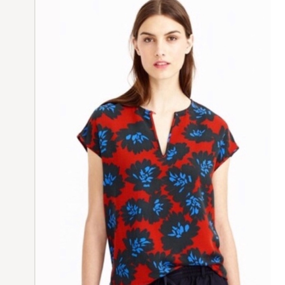 J. Crew Firework Floral Top Size 0